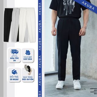 Quần Thun Dài Nam AKUBA Slimfit Cotton Mềm Mịn Thấm Hút Mồ Hôi | 02KP0953