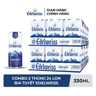 HỎA TỐC HCM - Combo 2 Thùng 24 lon Bia Tuyết - Edelweiss 330ml/lon