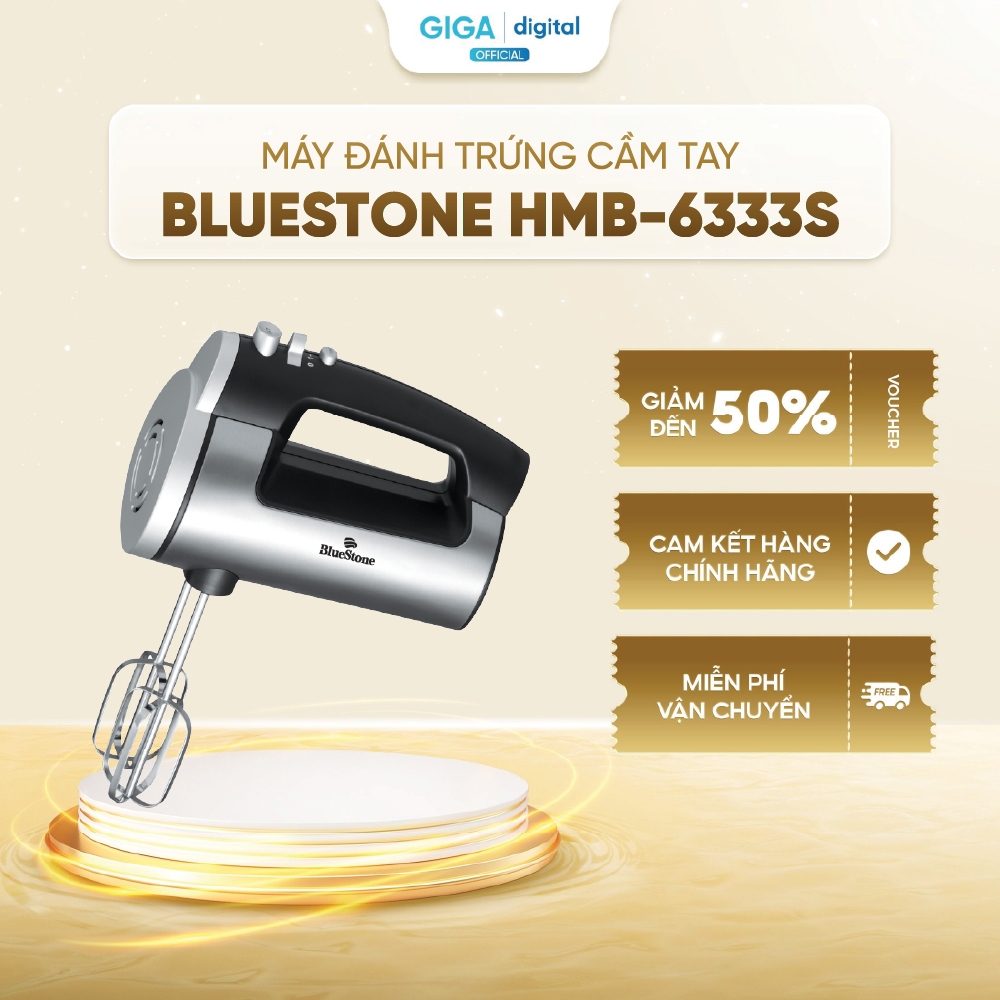 [VOUCHER 3%] Máy Đánh Trứng Cầm Tay BlueStone HMB-6333S 300W