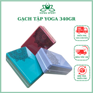 Gạch Tập Yoga In Hoa Madala 240g và 340g Chất Liệu EVA An Toàn Giúp Duy Trì Thăng Bằng và Ổn Định Tốt Khi Tập Luyện