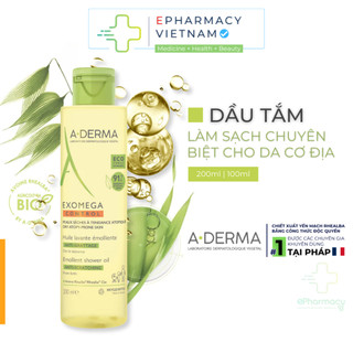 Dầu Tắm A-DERMA Exomega Control Emollient Shower Oil Chuyên Biệt Cho Da Cơ Địa, Da Khô