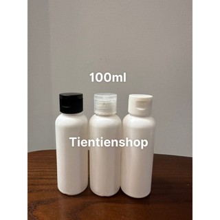 Chai nhựa trắng HDPE 100ml nắp bật tientienshop