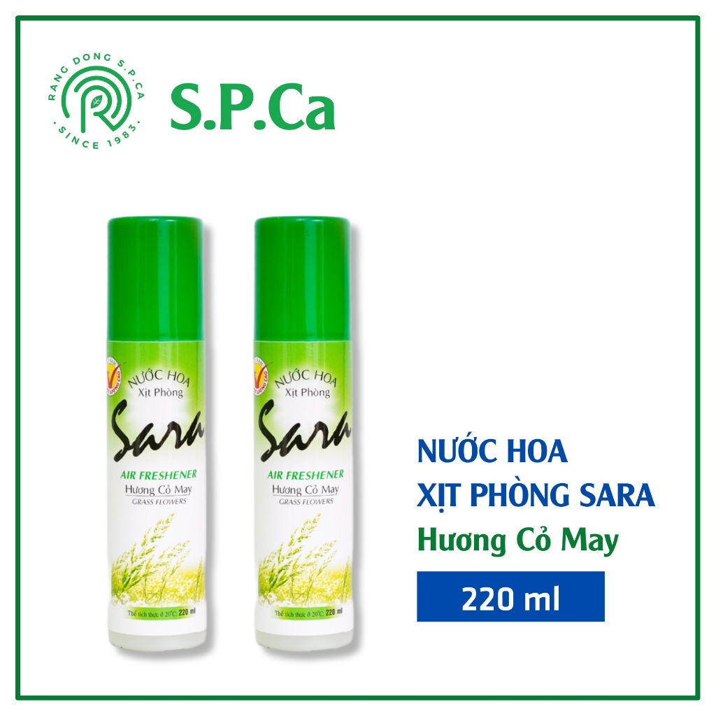 Nước hoa xịt thơm phòng Sara hương Cỏ May 220ml mùi hương diệu nhẹ lưu hương từ 3-5 giờ - SPCa000002