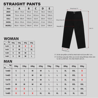 Quần Straight Pants / BLACK