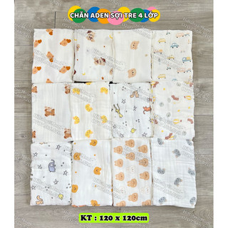 CHĂN ADEN 4 LỚP SỢI TRE (inbox chọn mẫu)