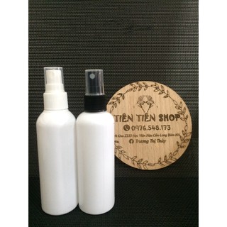 Chai nhựa trắng hdpe 100ml đầu xịt phun sương tientienshop