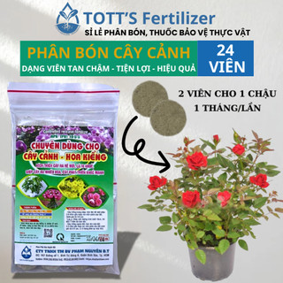 Phân bón cây cảnh TOTT's fertilizer, dạng viên tan chậm tiện lợi gói 24 viên