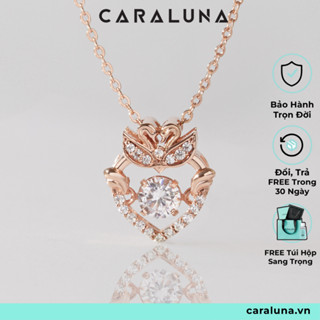 Dây Chuyền Trái Tim Đôi Thiên Nga Bạc Đá Nhảy - Vòng Cổ Thiên Nga Đôi CARA LUNA - Quà Tặng Người Yêu Sinh Nhật VGN10