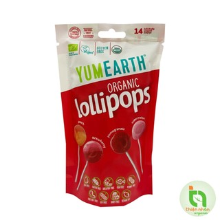 Kẹo mút hữu cơ yumearth gói 14 cây, 40 cây, 50 cây, 100 cây