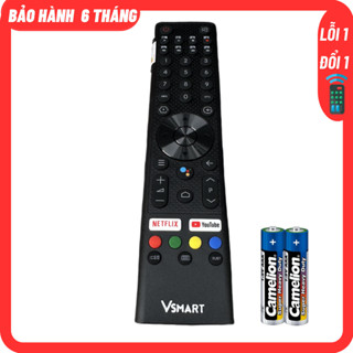 Điều khiển Tivi VSMART giọng nói Chính hãng kèm Pin - Remote Tivi VSMART giọng nói.