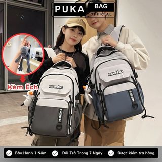 Balo nam nữ đi học PUKA Cặp đi học nam thời trang Ulzzang Ba lô nam nữ đi học nhiều ngăn đựng laptop 15,6 inh chống nước