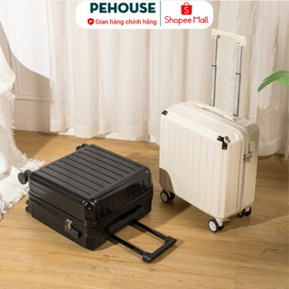 Vali du lịch Vali xách tay size 18 Vali kéo siêu gọn thời trang tích hợp khay cốc Pehouse Mall 23-38