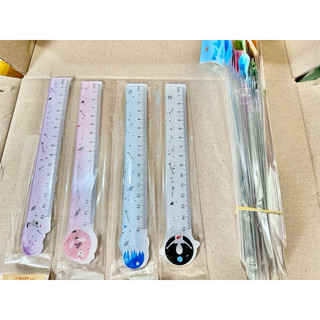 Thước kẻ học sinh, thước kẻ hoạt hình ngộ nghĩnh, siêu dày, dài 15cm