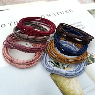 Dây buộc tóc 4 sợi kết hợp chắc chắn bền đẹp siêu co giãn