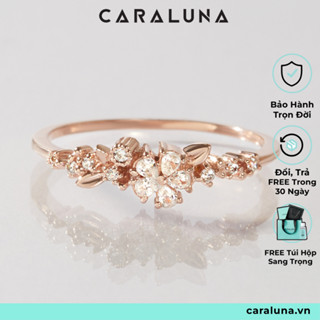 Nhẫn Hoa Bạc Đính Đá Nữ Tính, Nhẫn Nữ Hình Chùm Hoa CARA LUNA - Quà Tặng Người Yêu VGR15