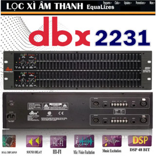 Lọc Xì EquaLizes DBX 2231 + 231 và 215 Bộ Xử Lý Tần Số Âm Thanh Xấu ,2 Kênh 62 Cần Chỉnh Lọc Tiếng Cực Sạch Chống Hú Mic