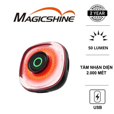 Đèn hậu xe đạp thông minh MAGICSHINE SEEMEE 50MAG gắn mũ/yên bằng nam châm