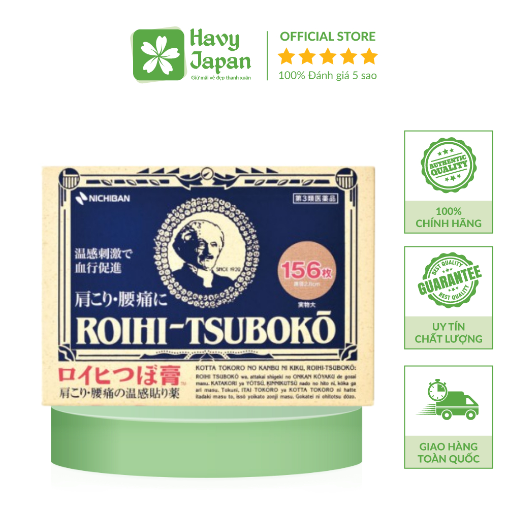  Miếng Dán Roihi Tsuboko Hỗ Trợ Giảm Đau Nhức 156 miếng Nhật Bản 