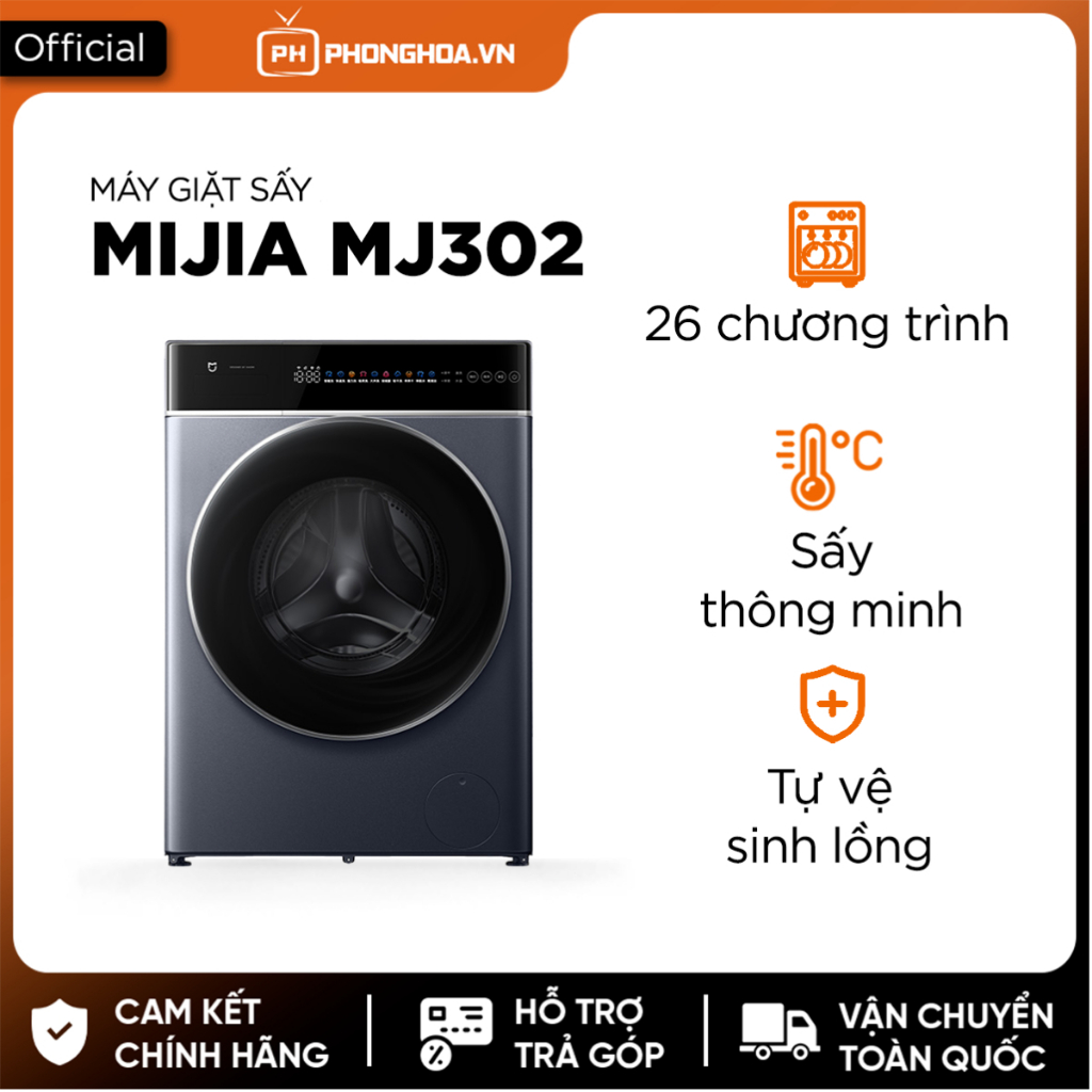 Máy giặt sấy cửa trước Xiaomi Mijia MJ202/ Mj301/ Mj302/ Mj106/ Mj102s giặt 10kg sấy 7kg/ giặt 12kg sấy 9kg//Chỉ giặt
