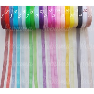 10m ruy băng voan organza bản rộng 1cm