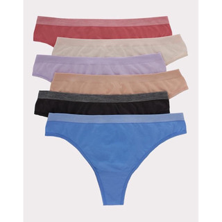 (BIGSIZE 45-120kg) Set 5 Quần lót lọt khe dệt kim mềm mịn vnxk. Thongs HANES