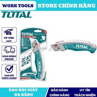 Đồ nghề total dao rọc giấy đa năng kèm 6 lưỡi tht5126128