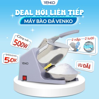 Máy Xay Đá - Máy Bào Đá Venko 2 Lưỡi Dao Làm Sinh Tố, Kem Lạnh Siêu Nhanh, Siêu Sạch Mới Nhất 2023