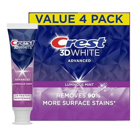 Kem Đánh Răng Giúp Làm Sạch Răng Và Trắng Răng Crest 3D White Advanced Luminous Mint 104g