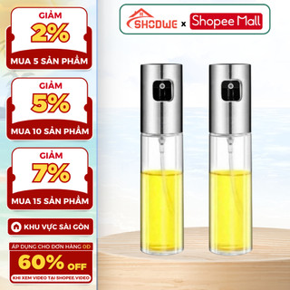 Bình Xịt Dầu Ăn SHODWE Thủy Tinh Cao Cấp Dung Tích 100ml, Dạng Phun Sương