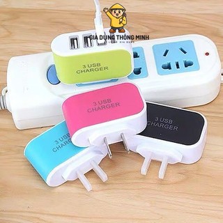 Củ sạc 3 cổng Usd sạc điện thoại tiện lợi