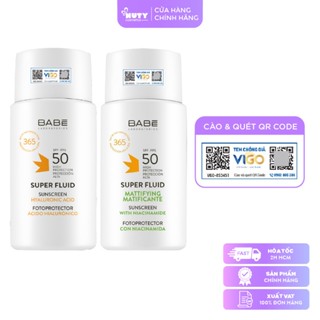 Kem Chống Nắng BABE Super Fluid Sunscreen SPF 50 (50ml)