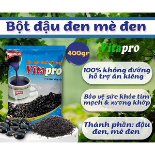 BỘT ĐẬU ĐEN MÈ ĐEN VITAPRO ( KHÔNG ĐƯỜNG) - 400GR