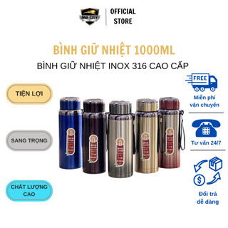 Bình Giữ Nhiệt Nóng Lạnh 1000ml Chất Liệu Inox 316 Cao Cấp - Bảo Quản Nhiệt Độ Tốt - Chất Liệu An Toàn