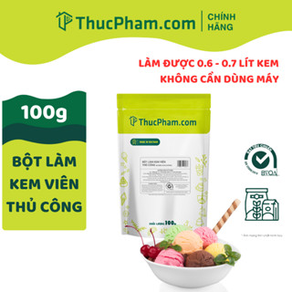100g Bột Làm Kem Viên ThucPhamcom - Bột Làm Kem Không Cần Dùng Máy Thơm Ngon, Tự Làm Tại Nhà Dễ Dàng