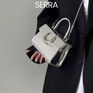 Túi Xách Nữ SERRA TX403 Đeo Chéo Dây Kim Loại Thiết Kế Gắn Hình Mặt Trăng Túi Xách Trendy Chất Liệu Da PU Cao Cấp