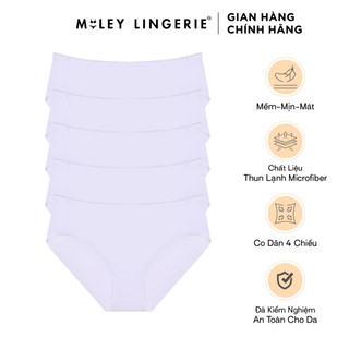 Combo 5 Quần Lót Thun Lạnh Trơn Viền Ren 4 Chiều Fashion Miley Lingerie BMS Màu Ngẫu Nhiên