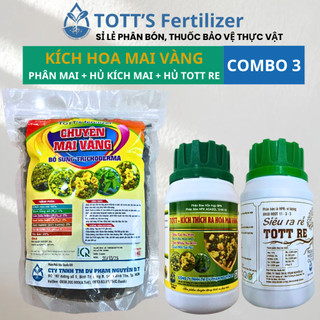 Bộ 3 Phân bón mai vàng chuyên dùng chăm sóc cây Mai TOTT's Fertilizer