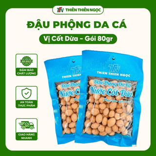  Thùng 10 Gói 80gr Đậu Phộng Da Cá Cốt Dừa Giàu Dinh Dưỡng Thơm Ngon Giòn Rụm Ăn Vặt Snack Ăn Kiêng 