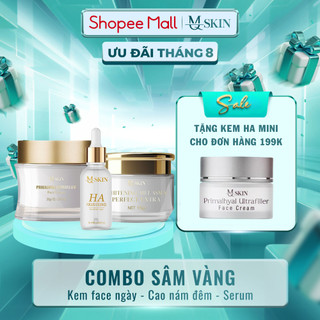 Combo kem face, cao ná.m dưỡng da, serum sâm vàng mq skin