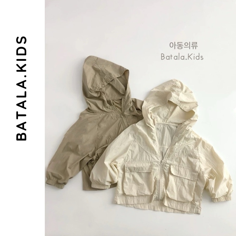 Áo chống nắng cho bé áo khoác gió Mỏng trẻ em BATALA KIDS, áo khoác tránh nắng gió bé trai bé gái - ÁO KHOÁC GIÓ túi hộp