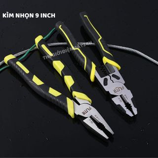 Kìm đa năng CRV, bộ 2  kìm cắt sắt và kìm nhọn size lớn 9 inch cắt đứt mọi kim loại
