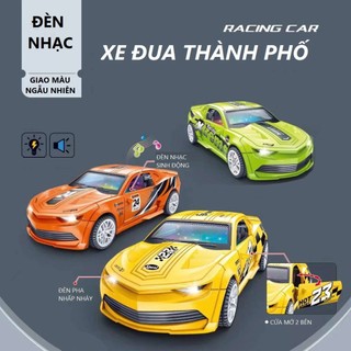 Ô tô đồ chơi mô hình xe ô tô có đèn nhạc, xe đồ chơi cho bé, mô hình xe ô tô mini, quà tặng sinh nhật