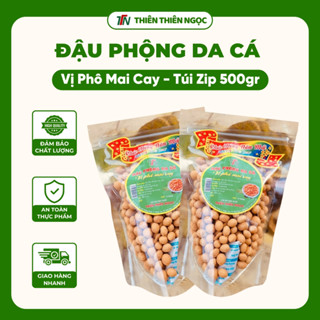  Túi Zip 500gr Đậu Phộng Da Cá Phô Mai Cay Bùi Ngậy Rang Giòn Hạt To Ăn Vặt Snack Ăn Kiêng 