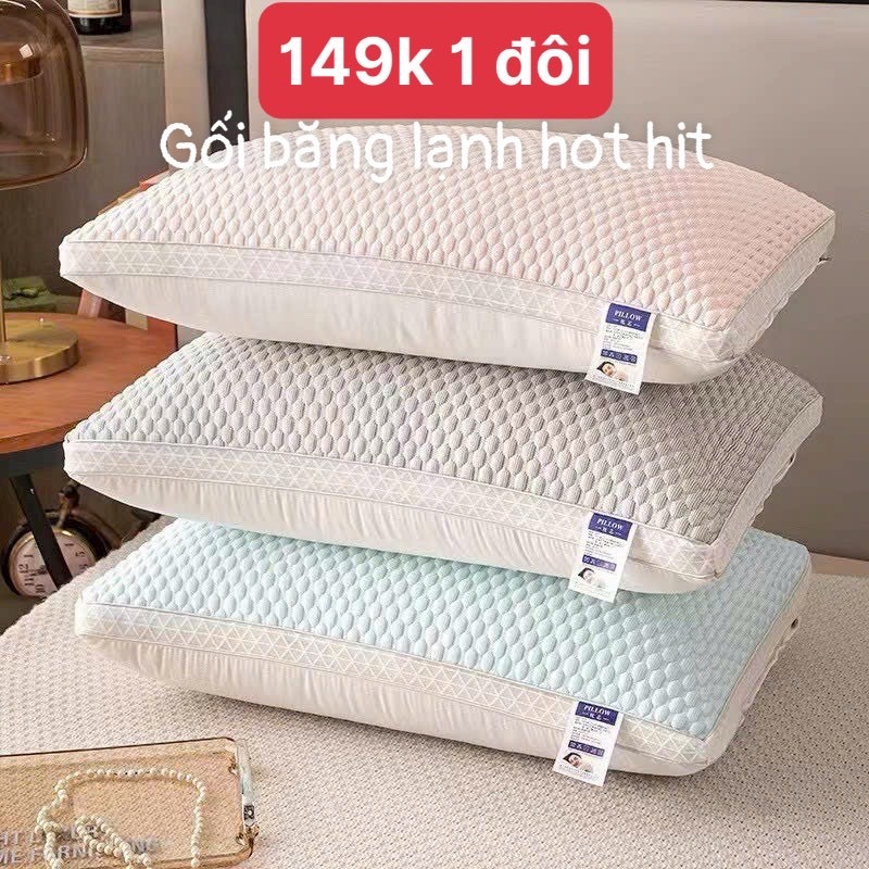 Gối Massa Băng Lạnh Hot Hit , Gối Hiton Chất Lượng 5 Sao ( 1 Đôi)