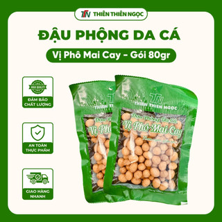  Thùng 10 gói Đậu Phộng Da Cá Phô Mai Cay Ăn Liền Béo Ngậy Rang Giòn Ớt Cay Nhẹ Ăn Vặt Snack Ăn Kiêng Gói 80gr 