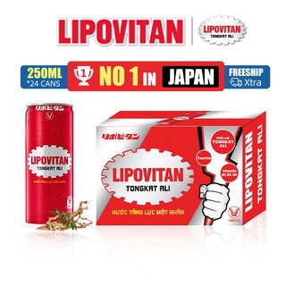 Nước tăng lực Nhật Bản Lipovitan Tongkat Ali lon 250ml - Thùng 24 lon