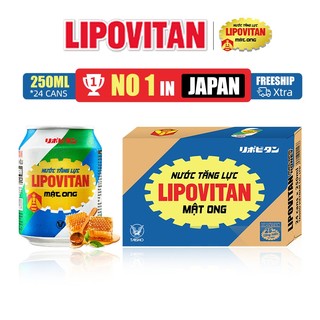 Nước tăng lực Nhật Bản Lipovitan Honey lon 250ml - Thùng 24 lon