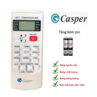 Remote Điều Khiển Điều Hòa Casper Ykr-H/102e nút đỏ bên phải ,Remote máy lạnh Casper