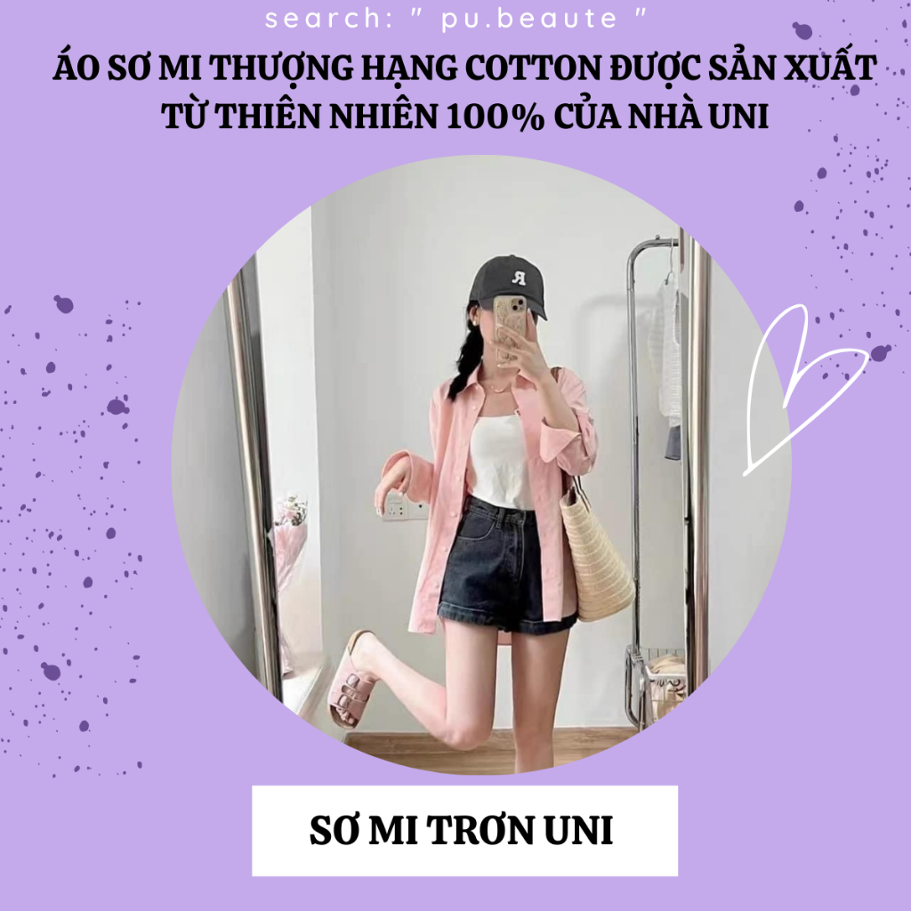 ÁO SƠ MI TRƠN DÀI TAY UNI