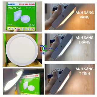 Đèn led panel ốp nổi mpe srpl-6w, srpl-12w, srpl-18w, srpl-24w trang trí trường học, phòng khách